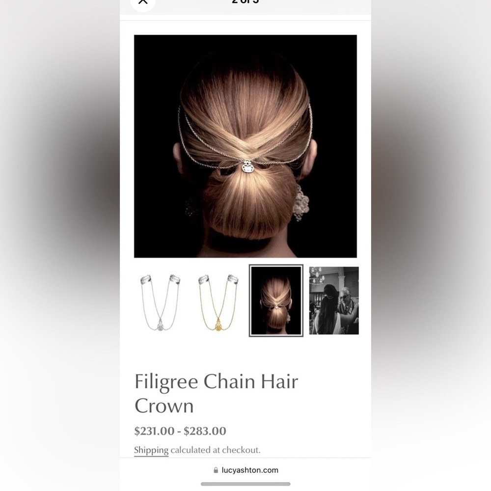 Elegant Silver Hair Chain Accessory